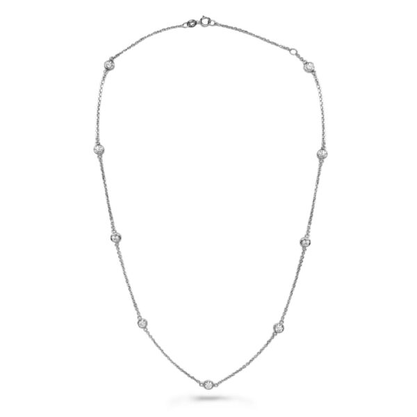 DeRocks 'Timeless' Diamond Necklace in 18k White Gold - DeRocks Trading ...